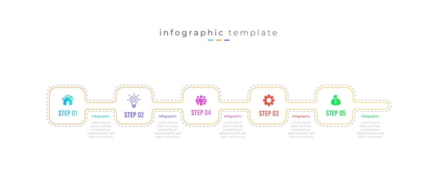 Creative business infographic timeline and presentation concept