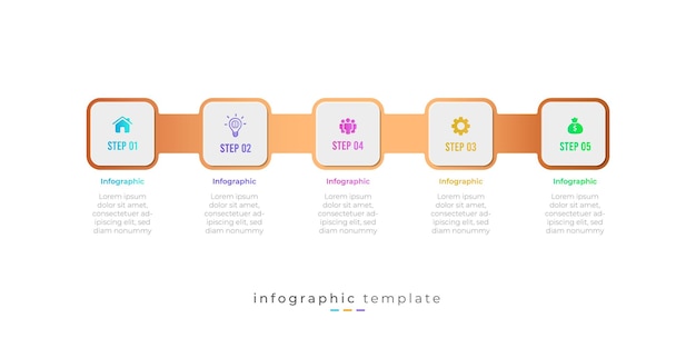 Creative business infographic timeline and presentation concept