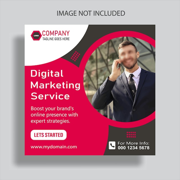 Creative business marketing social media editable post template digital marketing