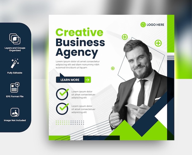 Creative business marketing social media or instagram banner post template