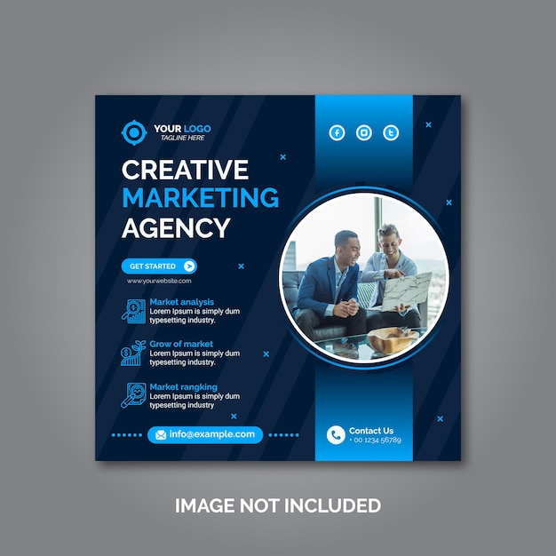 Creative business marketing social media post template