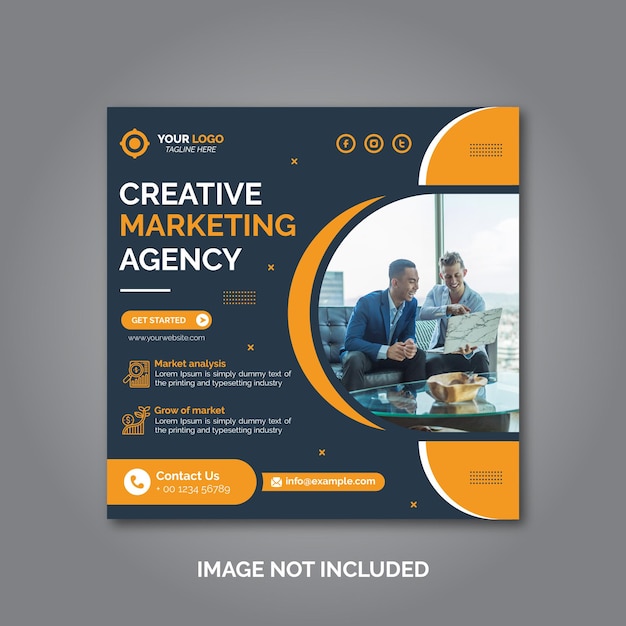 Creative business marketing social media post template