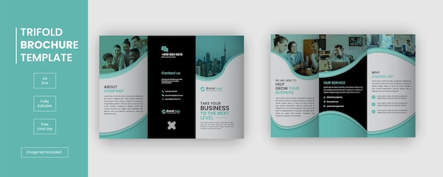 Creative business modern professional trifold brochure template