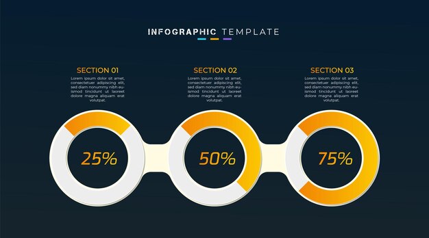 Creative business percentage timeline infographic element and minimal  presentation design