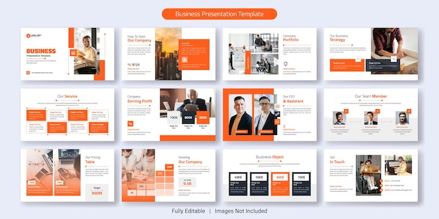 Creative business PowerPoint presentation slides template design set