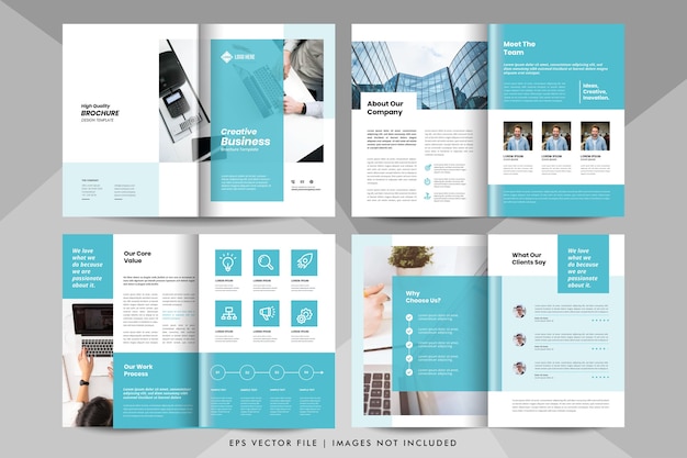 Creative business presentation, company profile template. Corporate business booklet template.