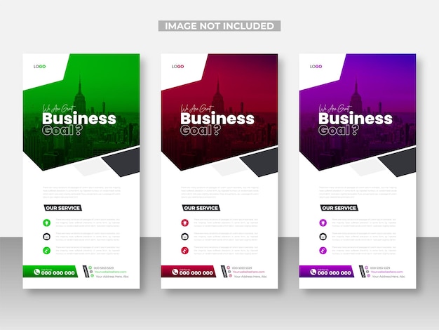 Vector creative business rack card design or dl flyer design