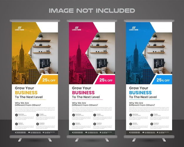 Creative business roll up banner design template