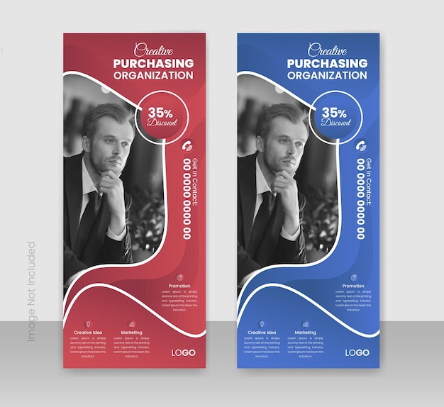 Vector creative business roll up or stand banner design template