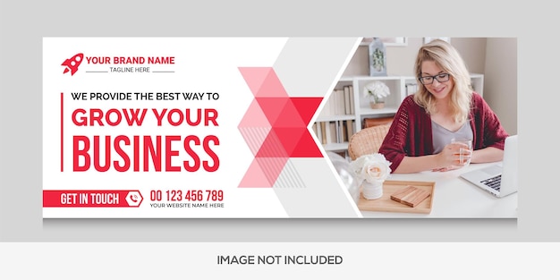 Creative business social media facebook cover banner design template