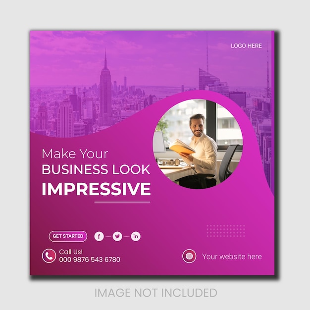 creative business social media post design