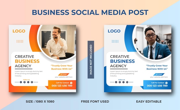 Creative business social media post Digital marketing banner design