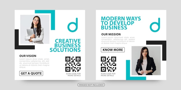 creative business social media post templates