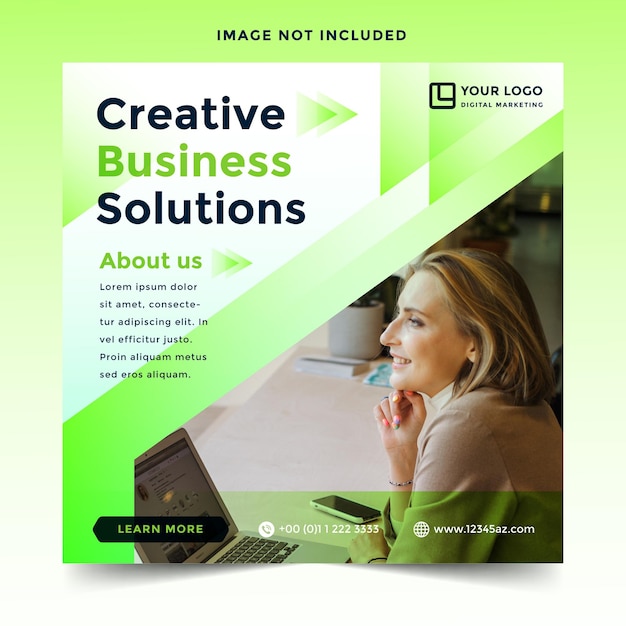 Creative business solutions social media post template