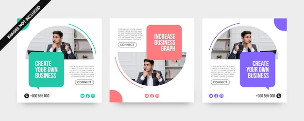 Creative business solutions social media post templates