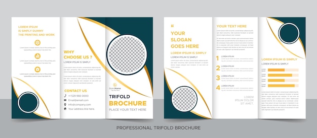 Creative business trifold brochure template