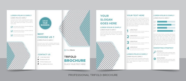 Creative business trifold brochure template