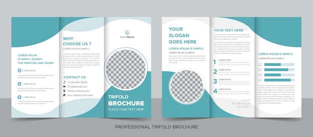 Creative business trifold brochure template