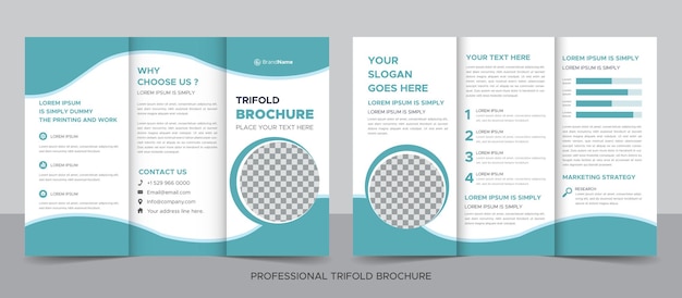 Creative business trifold brochure template