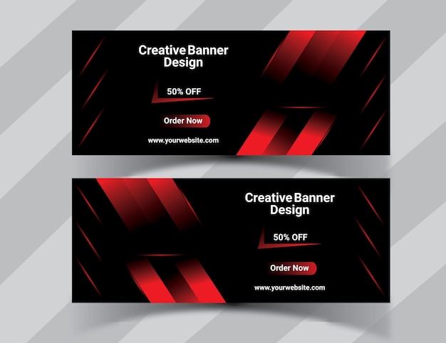 Creative business web banner template