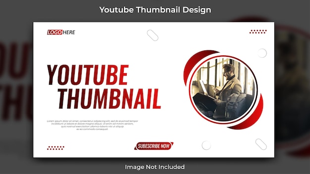 Creative business youtube thumbnail or web banner design template