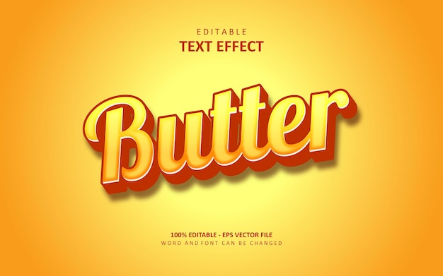 Creative butter text effect