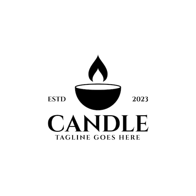 Creative candle logo design concept vector illustration idea