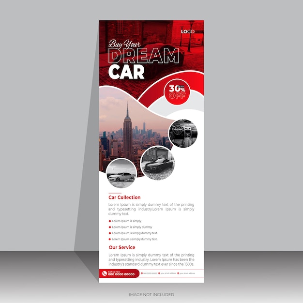 Creative car Sale roll up banner design template