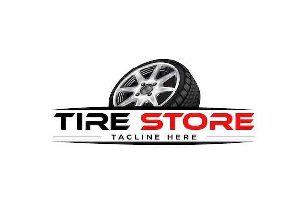 Creative car tire logo tire shop tire sale tire change logo vector illustration