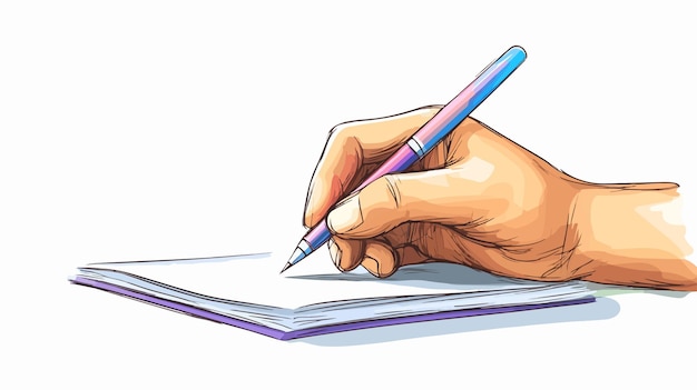 Vector creative cartoon hand writing vector illustration