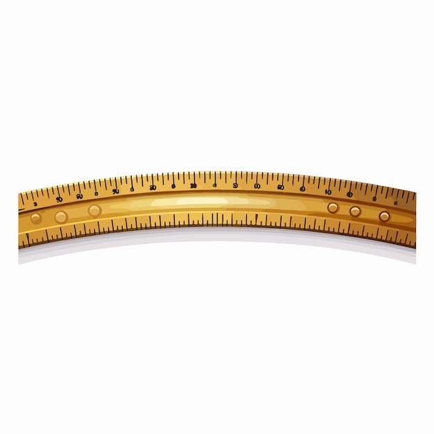 Creative Cartoon Vector Illustration of an Arc Ruler