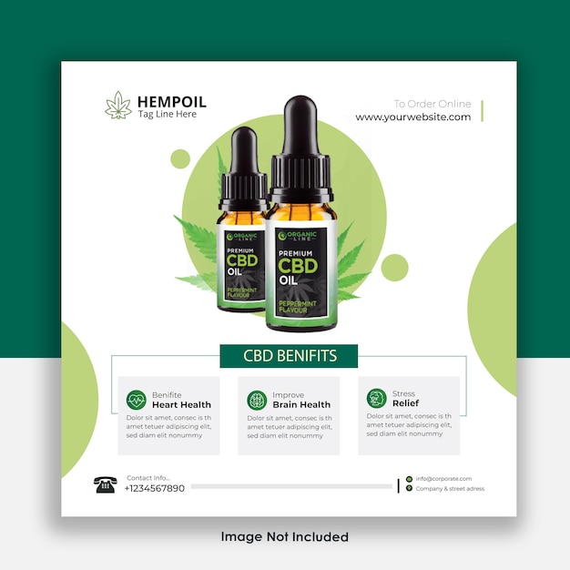 creative CBD products social media design