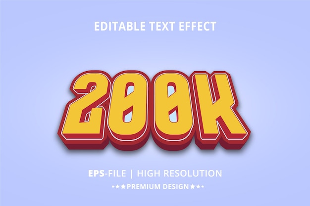 Creative celebration 3d editable text effects style