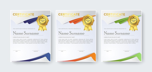 Creative certificate best award template