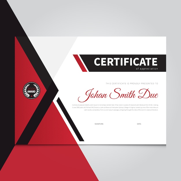 Creative certificate template