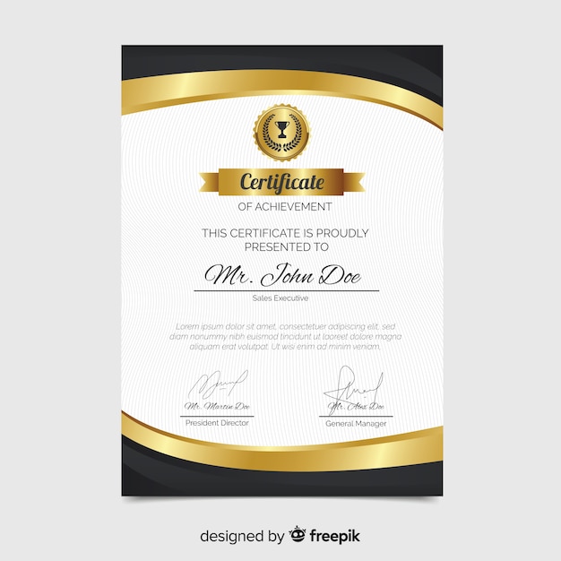 Creative certificate template