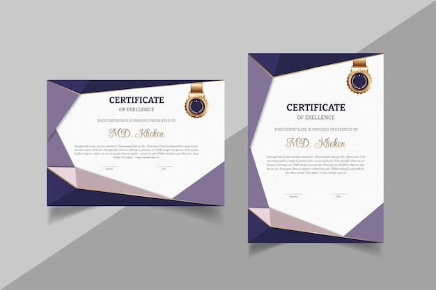 Creative certificate template