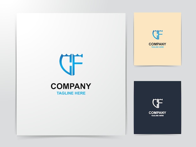 creative cf monogram logo design