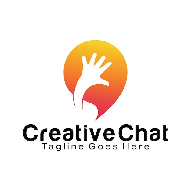 Creative Chat logo design template