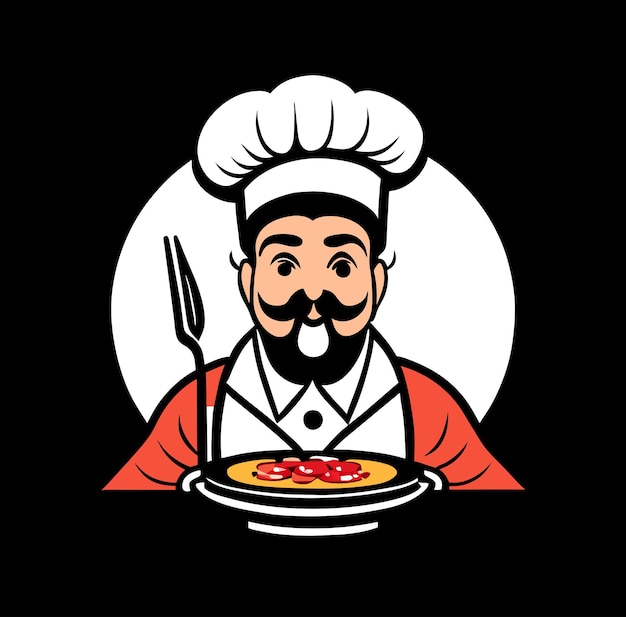 Creative Chef Cooking Logo Cooking Generative AI