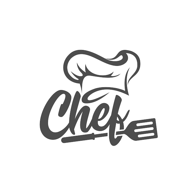 Creative Chef Hat Symbol Text Font Letter logo Vector Design Illustration