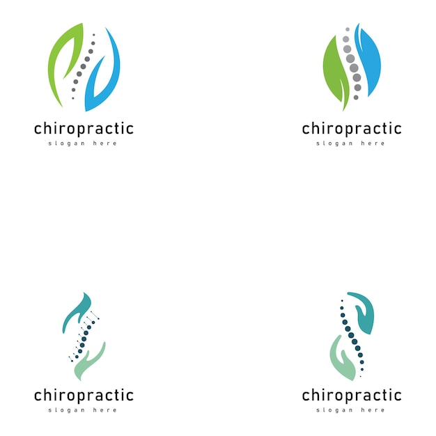 Creative Chiropractic Concept Logo Design Template