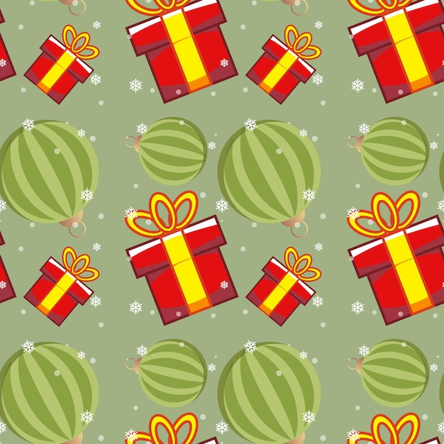 Creative christmas beautiful gift and green lamp background pattern