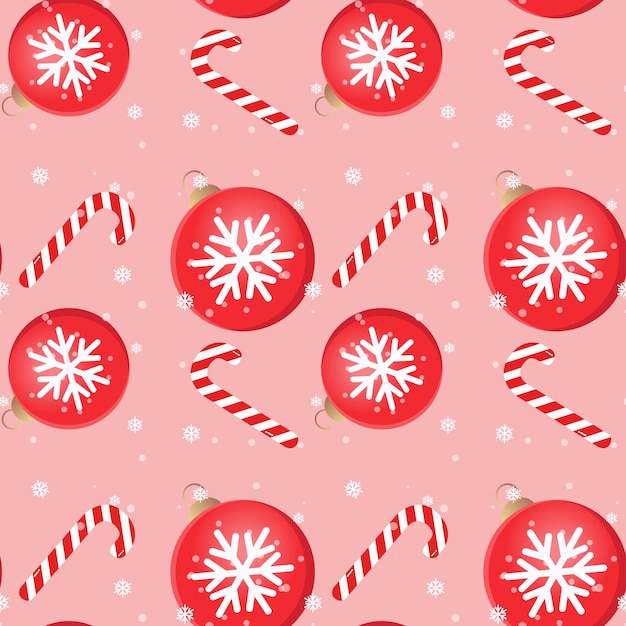 Creative christmas lamp red and candy background pattern