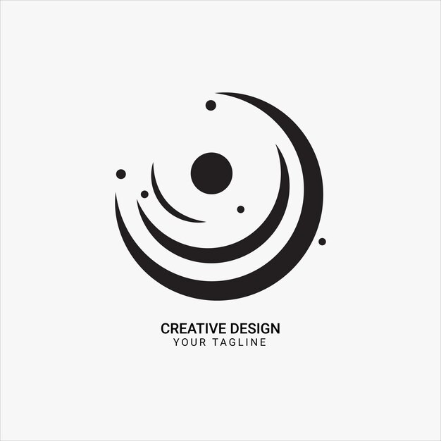 Vector creative circle shape abstract design logo