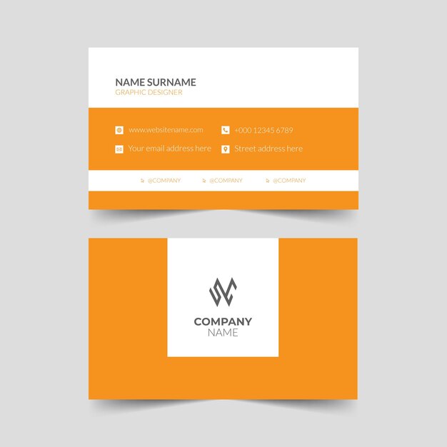 Vector creative clean business card template design. name card design. stationery vector design