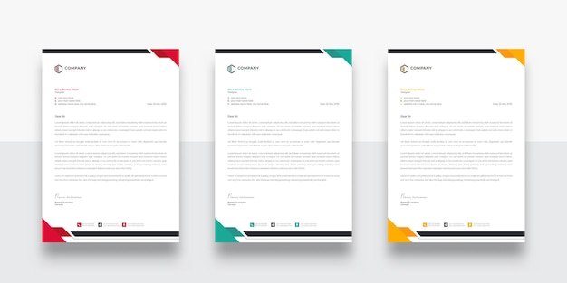 creative and Clean business Letterhead design template