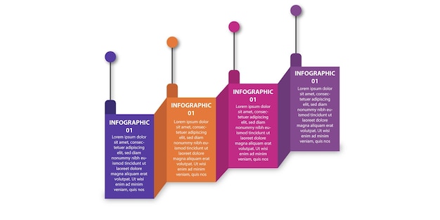 Creative clean and colorful infographic template design