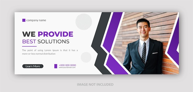 Creative and clean company Facebook cover banner template