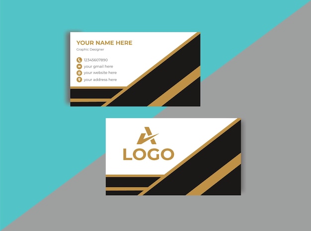 Creative and clean corporate business card template Vector illustration Stationery design